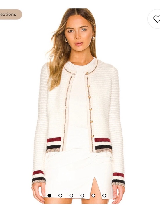 L'AGENCE Sweaters - L’Agence Archer Wool Gold Button Cardigan